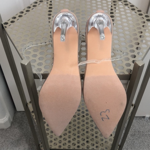 Diamond Gem studded clear strap pump heels - Picture 3 of 4